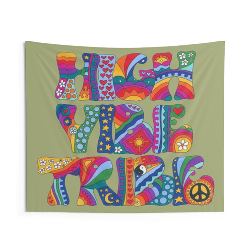 Psychedelic Tribal Tapestry for Hippie Decor