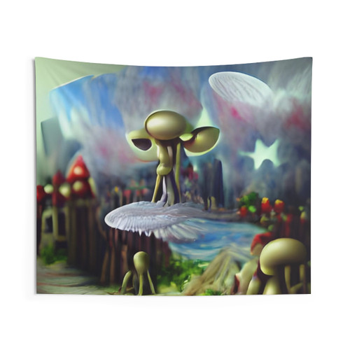 Shroom Fairy Psychedelic Tapestry
