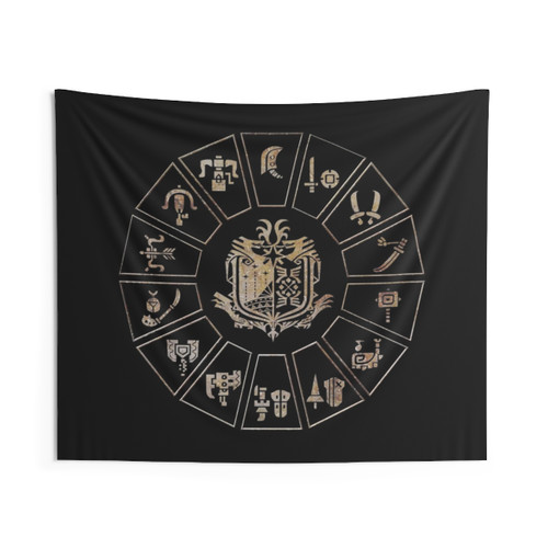 Monster Hunter World Weapon Wheel Tapestry
