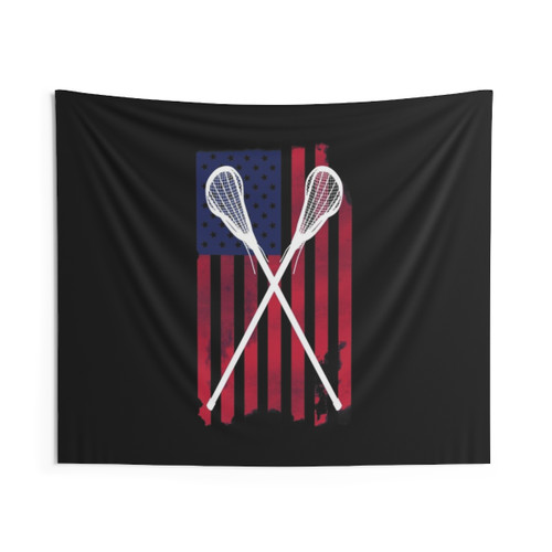Lacrosse USA Flag Tapestry