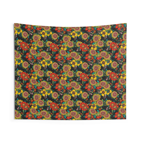 Retro Bouquet Floral Tapestry