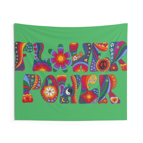 Psychedelic Flower Power Tapestry