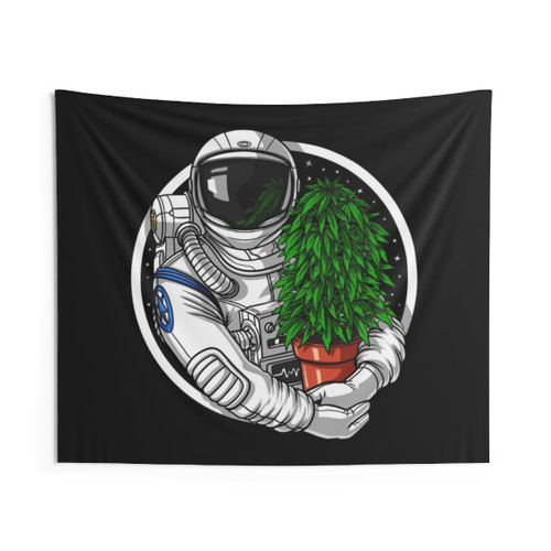 Astronaut Smoking Weed Psychedelic Tapestry