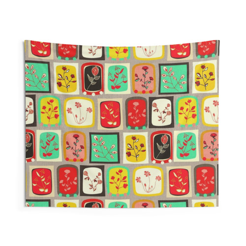 Vintage Floral Tapestry Wall Hanging