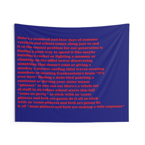 Phineas and Ferb Lyrics Tapestry