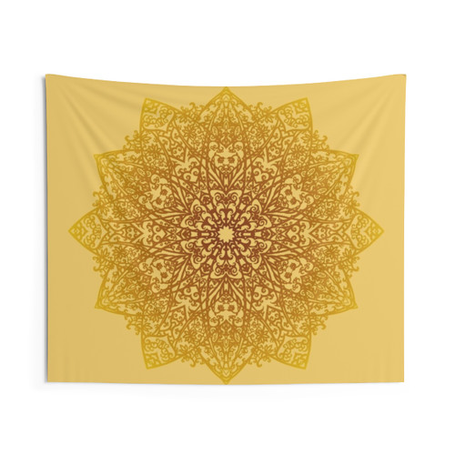 Vibrant Sun Mandala Tapestry