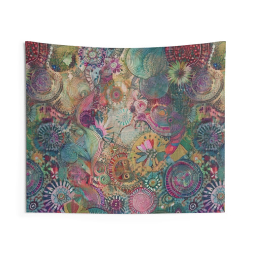 Retro Hippie Fantasy Tapestry