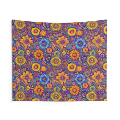 Retro Hippie Purple Boho Tapestry