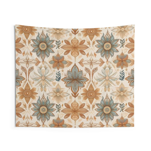 Boho Retro Terra Cotta Hues Tapestry