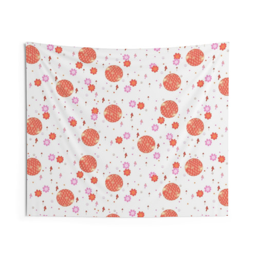 Disco Hippie Tapestry Wall Hanging with Vibrant Psychedelic Pattern