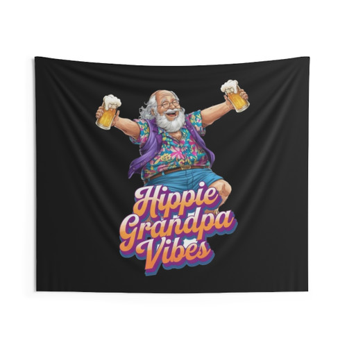 Groovy Hippie Grandpa Tapestry