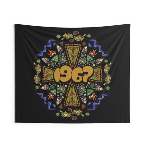 1967 Psychedelic Tapestry Wall Hanging