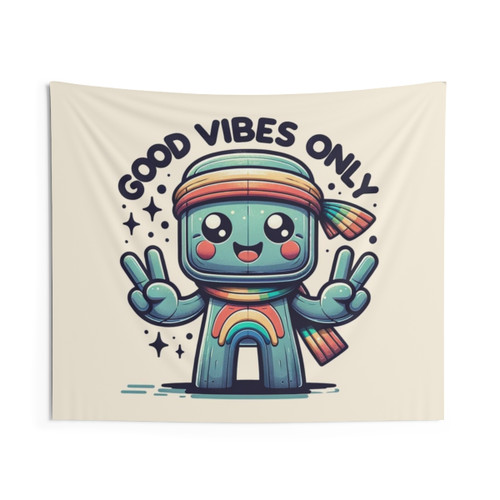 Hippie Good Vibes Only Tapestry Wall Art