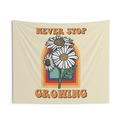 Boho Hippie Tapestry - Never Stop Growing
