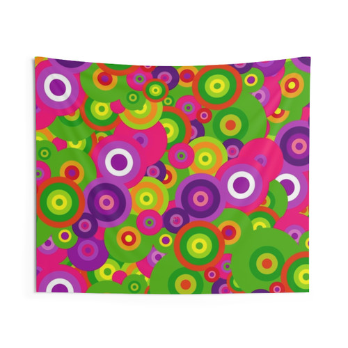 Psychedelic Bubbles Tapestry with Colorful Patterns