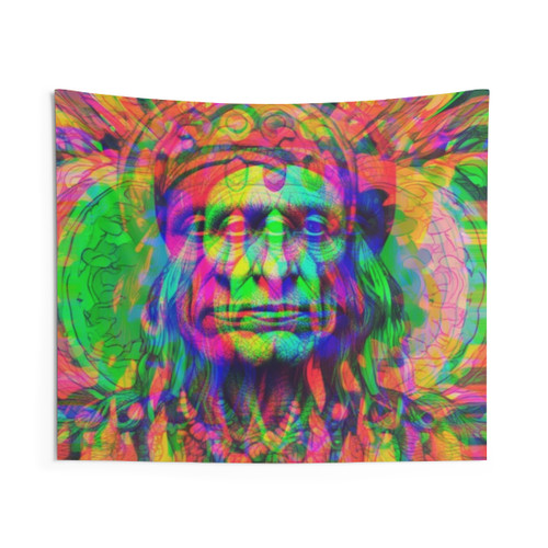 Shaman Tapestry - Psychedelic Tribal Wall Hanging