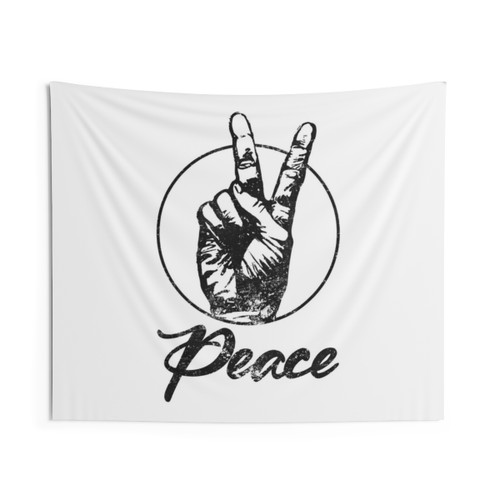Vintage Hippie Peace Sign Tapestry