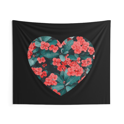 Colorful Hippie Loveheart Tapestry