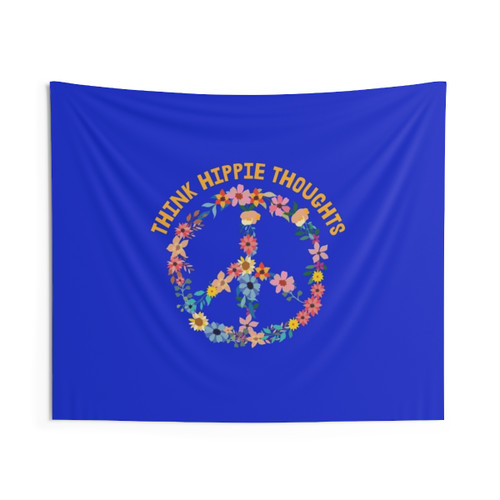 Vintage Hippie Tapestry with Floral Design