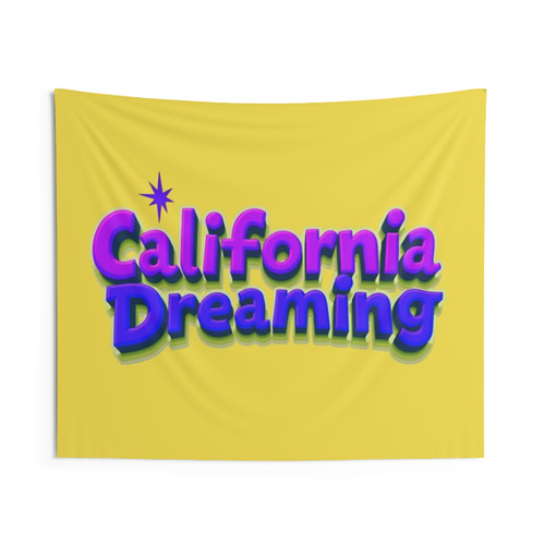 California Dreaming Retro Logo Tapestry