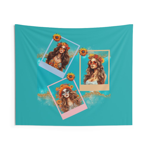 Hippie Girl Tapestry Wall Art
