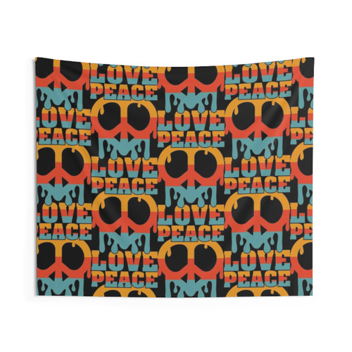 Peace Love Hippie Tapestry