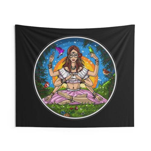 Hippie Meditation Tapestry - Spiritual Yoga Decor
