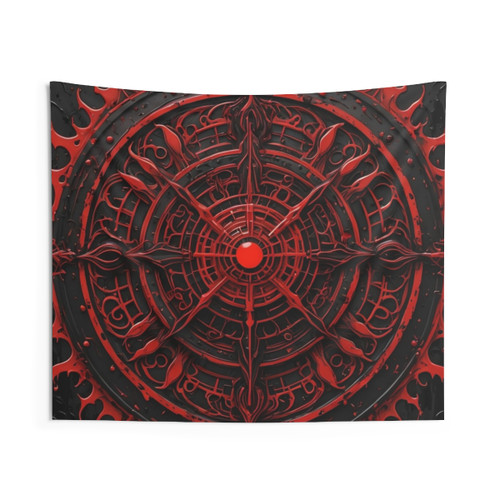 Dark Mandala Spider Gothic Horror Tapestry
