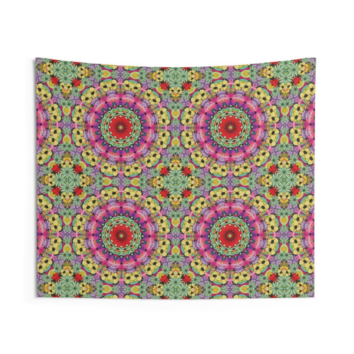 Stained Glass Mandala Tapestry