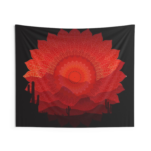 Desert Mandala Tapestry Wall Hanging