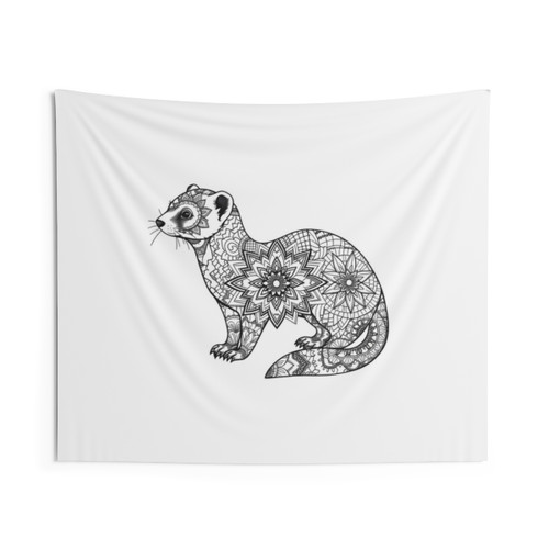 Ferret Mandala Tapestry