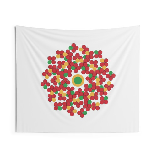 Geometric Floral Mandala Design Tapestry