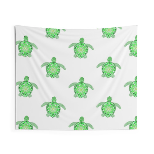 Mandala Turtle Tapestry - Vibrant Sea Life Wall Hanging