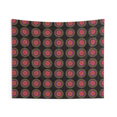 Bold Mandala Heart Star Tapestry