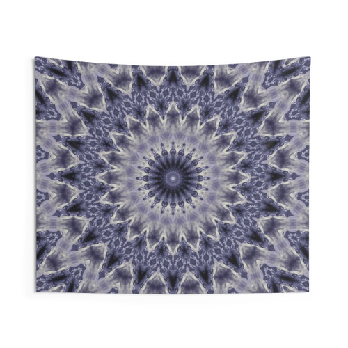 Purple Gray Mandala Tapestry Wall Hanging