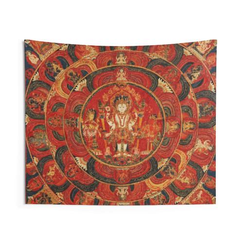 Buddhist Mandala Vishnu Tapestry