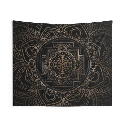 Golden Sri Yantra / Sri Chakra Tapestry