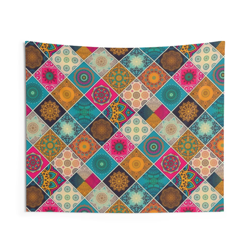 Colorful Mandala Design Tapestry