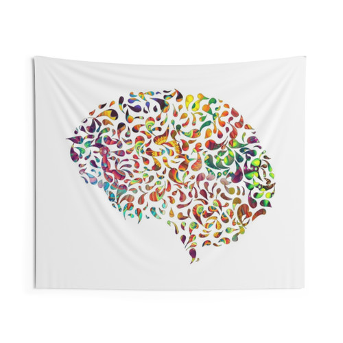 Cortical Mandala Brain Drops Series Tapestry