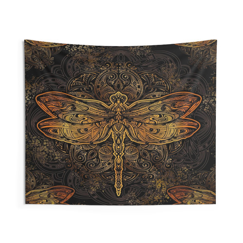 Dragonfly Mandala Motif Tapestry