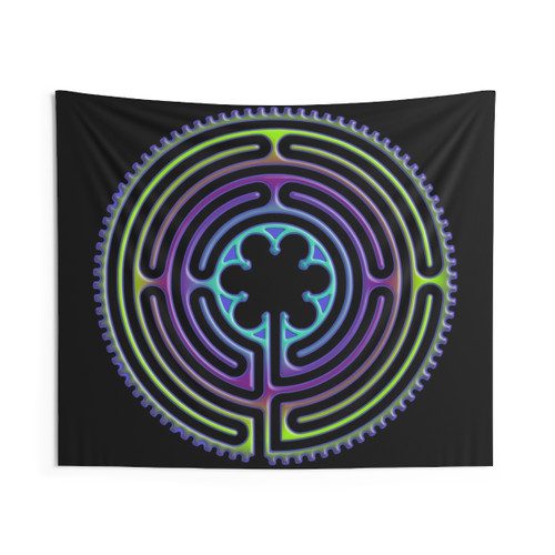 Chartres Labyrinth Short Way 2 Tapestry