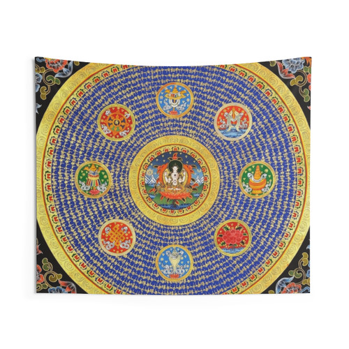 Buddhist Mandala Tapestry - Spiritual Wall Art