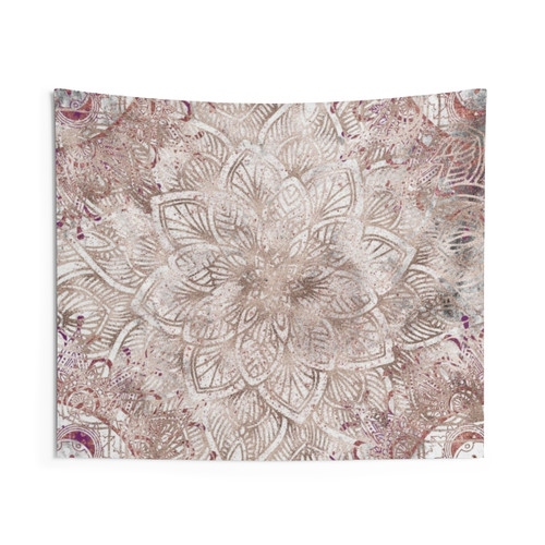 Elegant Floral Mandala Tapestry