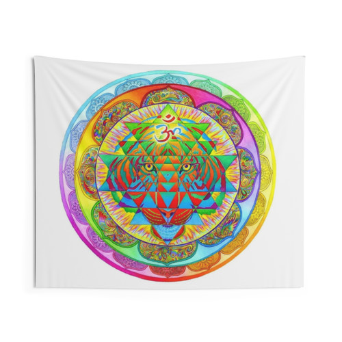 Psychedelic Tiger Mandala Tapestry