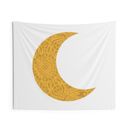 Mandala Yellow Moon Tapestry - Boho Home Decor