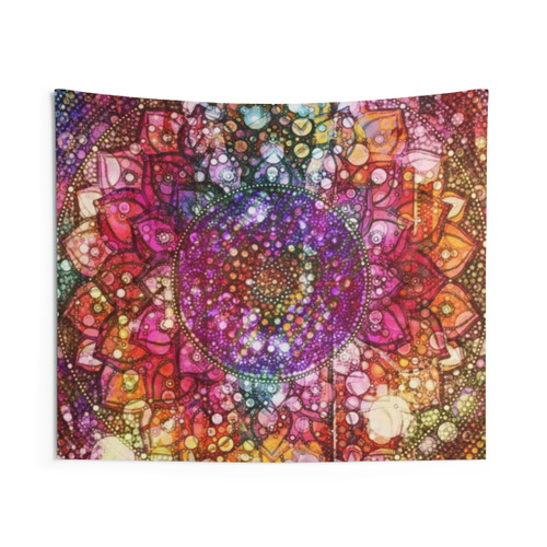 Distressed Mandala Tapestry - Sacred Geometry Wall Art