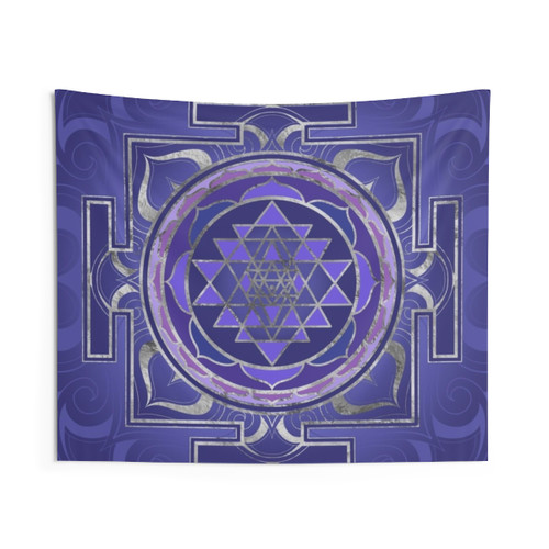 Sri Yantra Tapestry - Sacred Geometry Wall Hanging