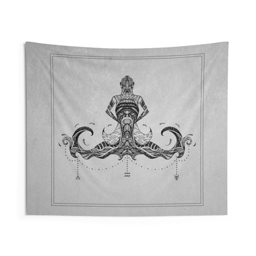 Aquarius Zodiac Tapestry - Mystical Water Bearer Wall Hanging