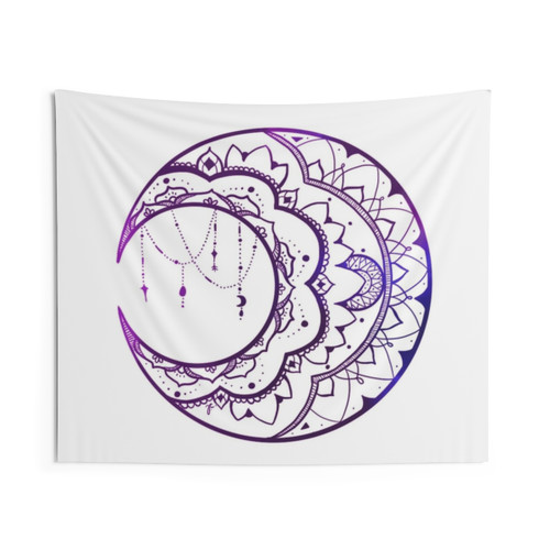 Colorful Moon Mandala Tapestry