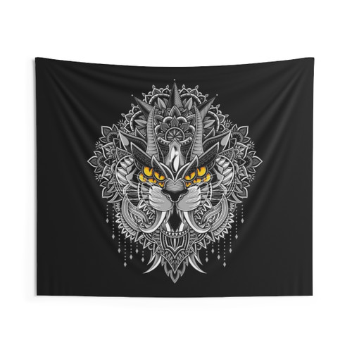 Tiger Mandala Tapestry Wall Hanging